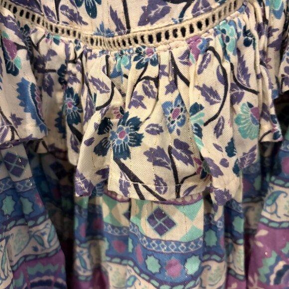 Spell and the Gypsy collective dress mini blue paisley print size small - Picture 4 of 6